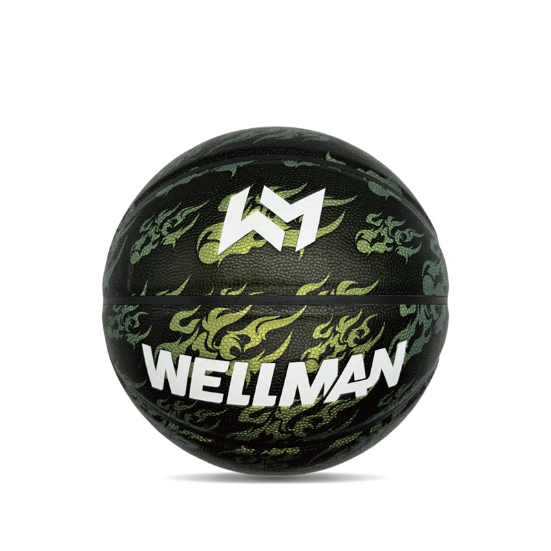 ইনডোর/আউটডোর হাইগ্রোস্কোপিসিটি পিইউ রঙিন মুদ্রিত স্পোর্টস বাস্কেটবল বল