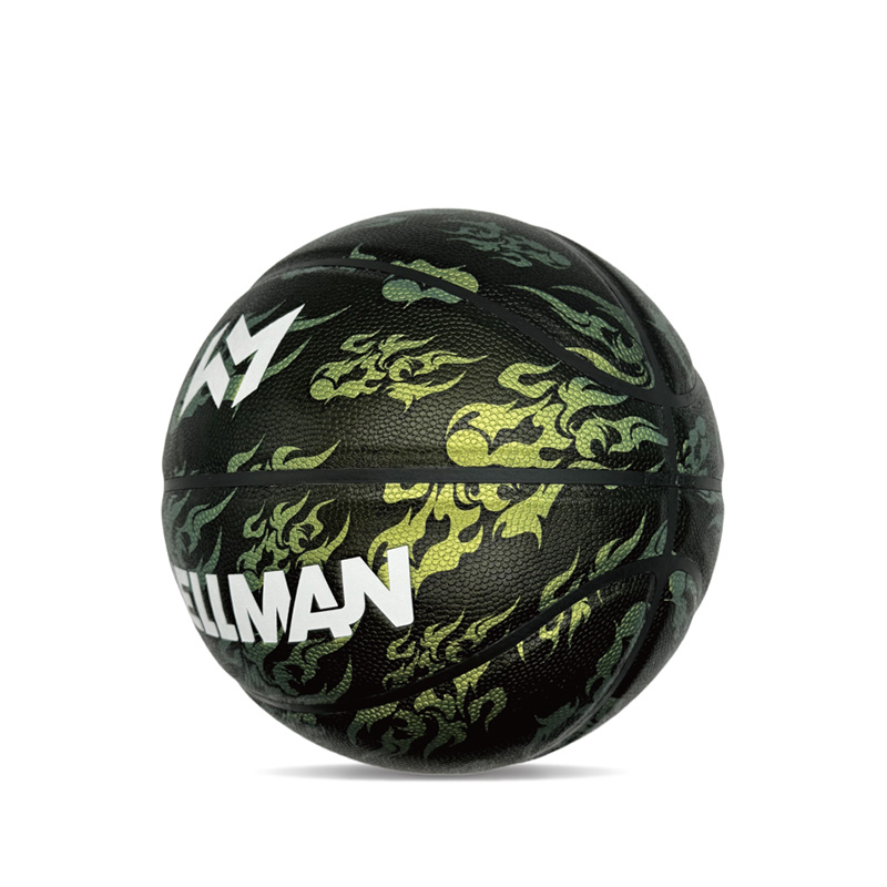 ইনডোর/আউটডোর হাইগ্রোস্কোপিসিটি পিইউ রঙিন মুদ্রিত স্পোর্টস বাস্কেটবল বল