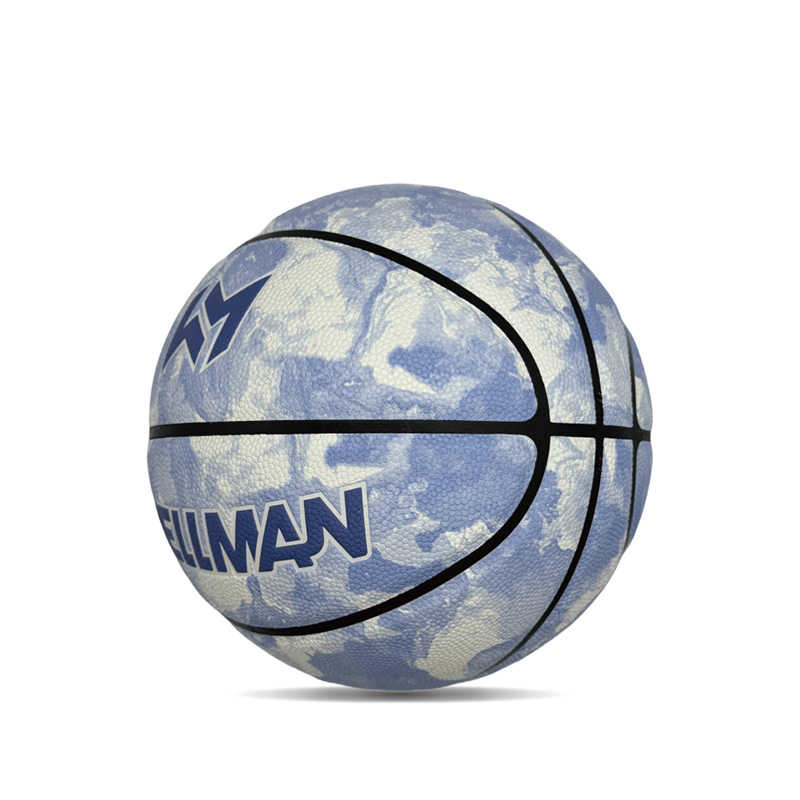 ইনডোর/আউটডোর হাইগ্রোস্কোপিসিটি পিইউ রঙিন মুদ্রিত স্পোর্টস বাস্কেটবল বল